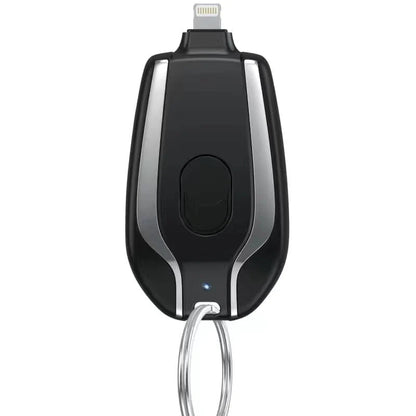 Keychain Power Bank 1500mAh Retractable Connector Waterproof & Shock-Resistant