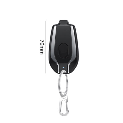 Keychain Power Bank 1500mAh Retractable Connector Waterproof & Shock-Resistant