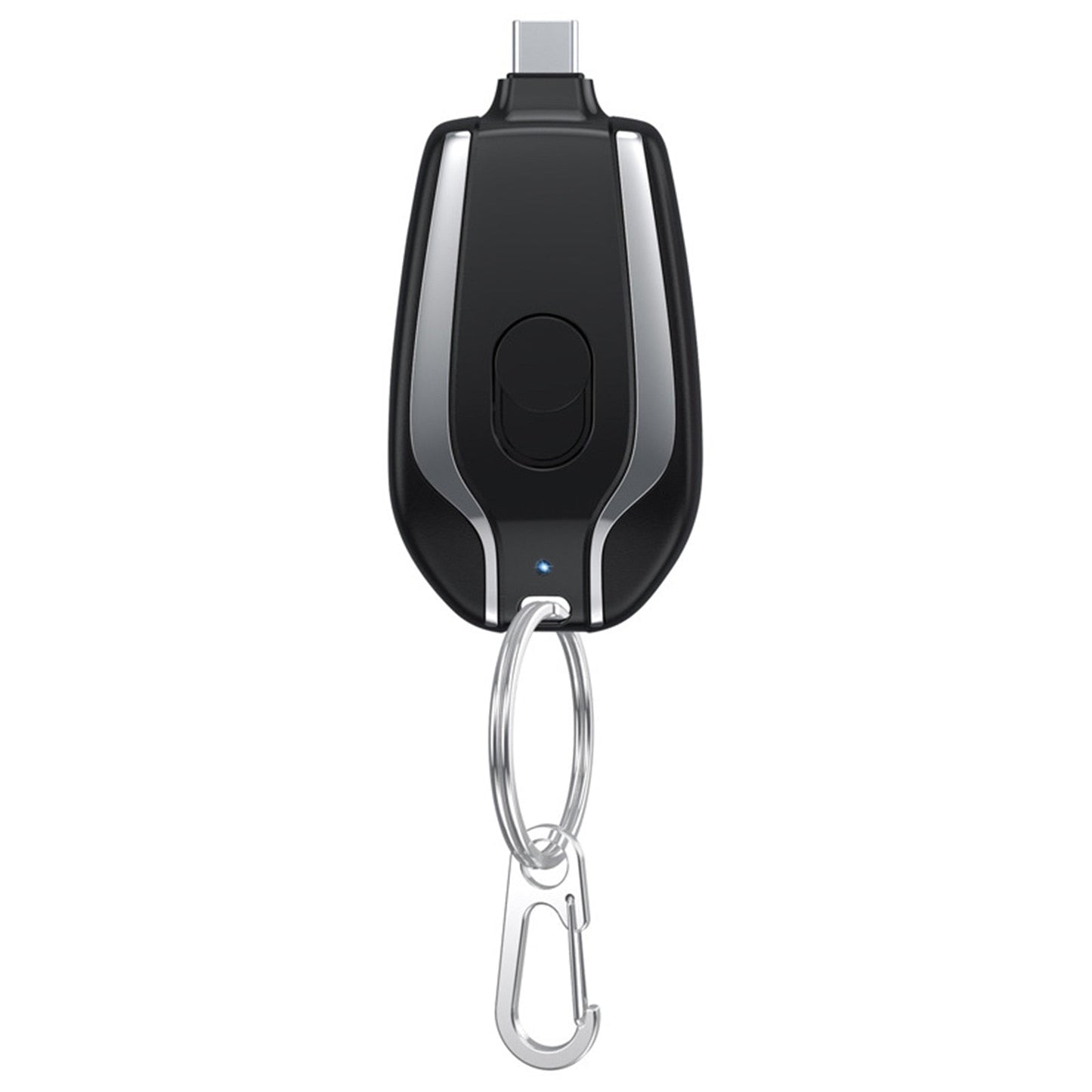 Keychain Power Bank 1500mAh Retractable Connector Waterproof & Shock-Resistant