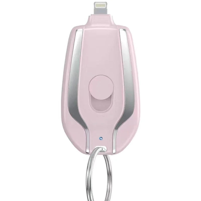 Keychain Power Bank 1500mAh Retractable Connector Waterproof & Shock-Resistant