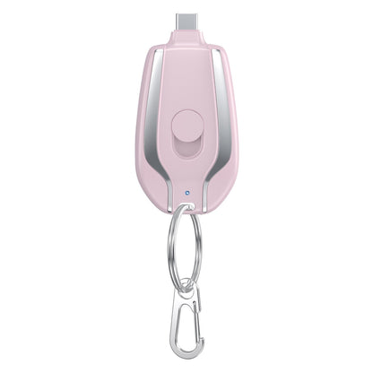 Keychain Power Bank 1500mAh Retractable Connector Waterproof & Shock-Resistant