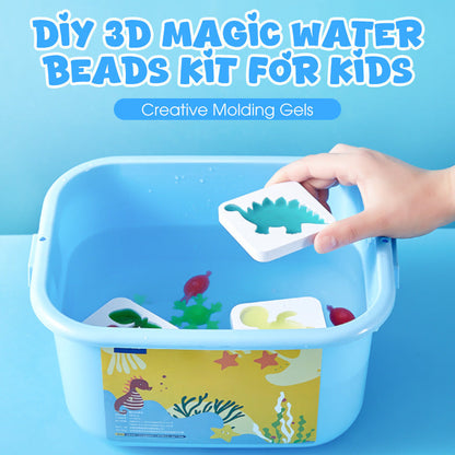 Kids 3D Craft Kit Non-Toxic Water Beads & Reusable Molds