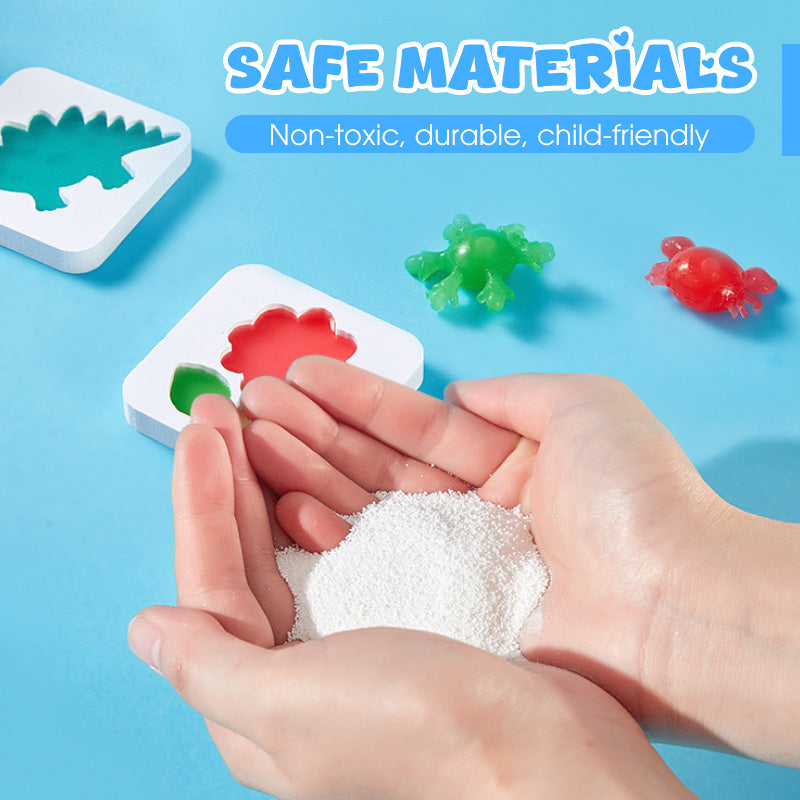 Kids 3D Craft Kit Non-Toxic Water Beads & Reusable Molds