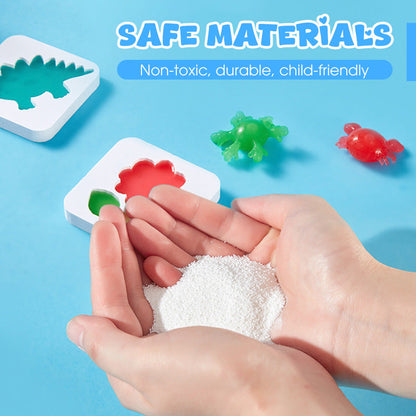Kids 3D Craft Kit Non-Toxic Water Beads & Reusable Molds