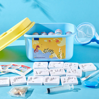 Kids 3D Craft Kit Non-Toxic Water Beads & Reusable Molds