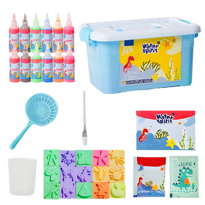 Kids 3D Craft Kit Non-Toxic Water Beads & Reusable Molds