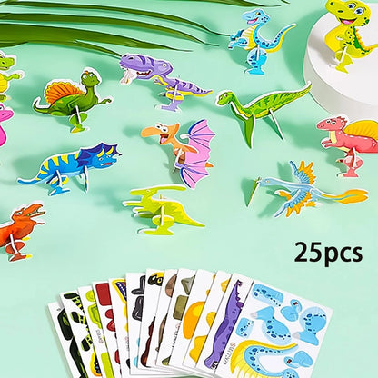 Kids 3D Puzzle Set Sturdy Cardboard Pop-Out Pieces