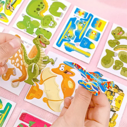 Kids 3D Puzzle Set Sturdy Cardboard Pop-Out Pieces