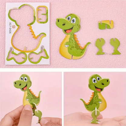 Kids 3D Puzzle Set Sturdy Cardboard Pop-Out Pieces
