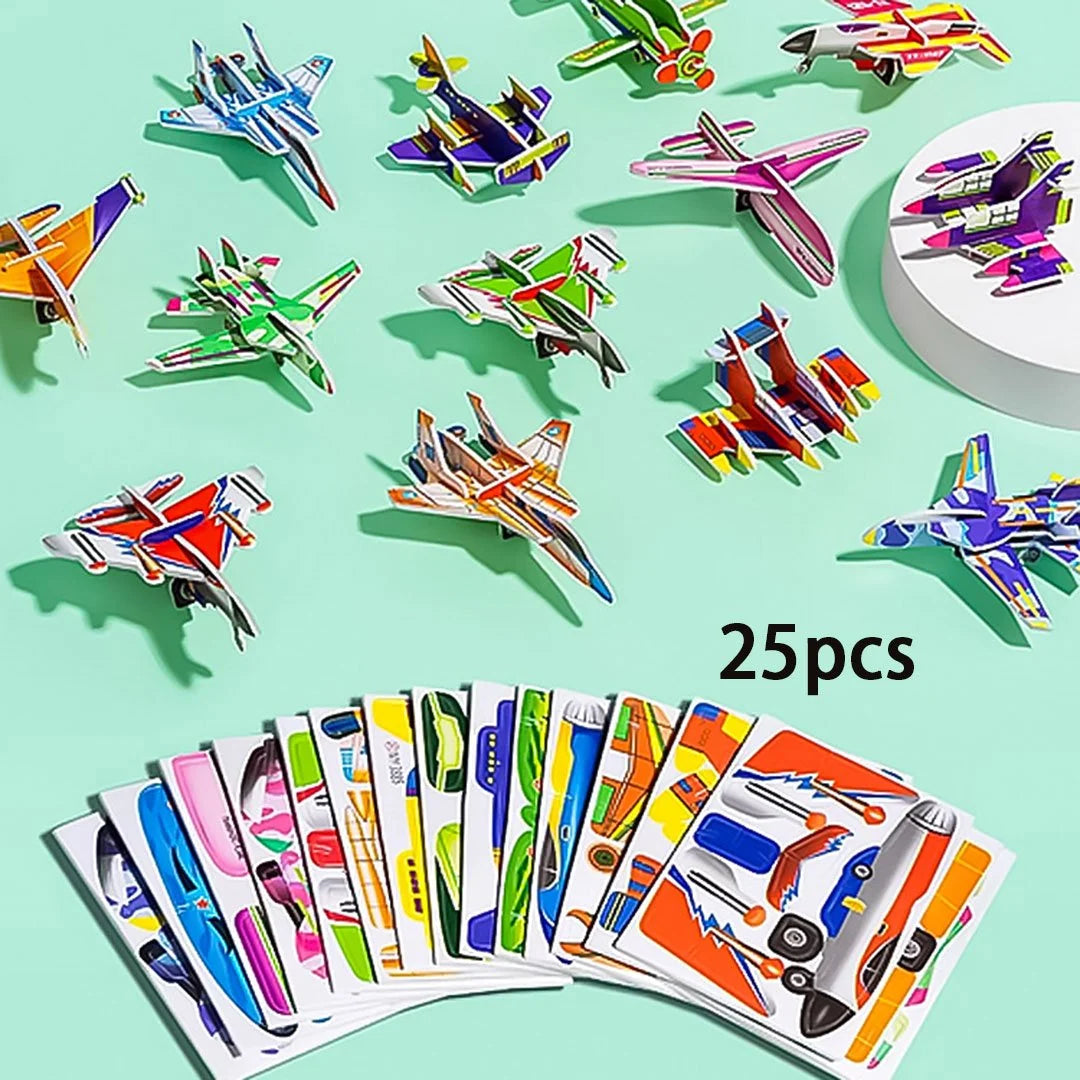 Kids 3D Puzzle Set Sturdy Cardboard Pop-Out Pieces