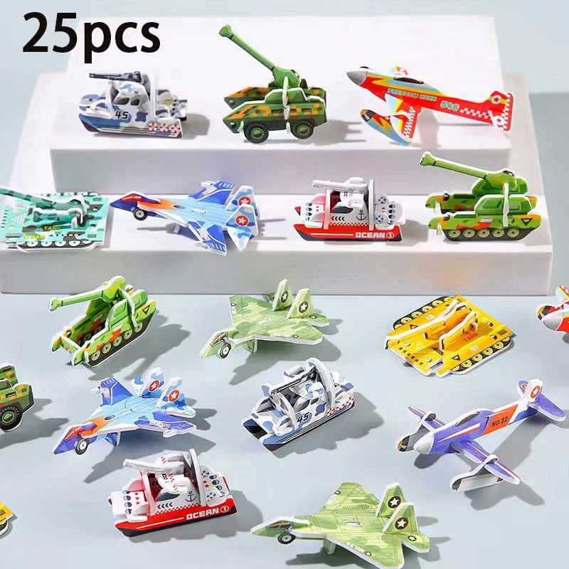 Kids 3D Puzzle Set Sturdy Cardboard Pop-Out Pieces