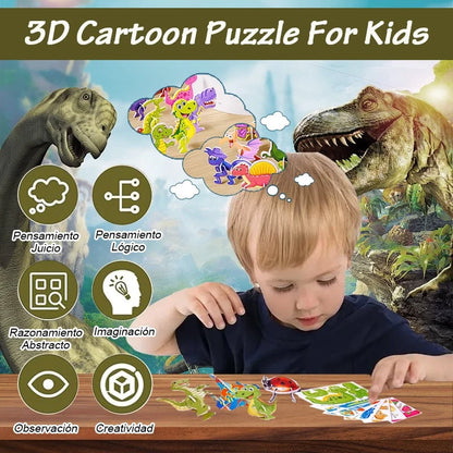 Kids 3D Puzzle Set Sturdy Cardboard Pop-Out Pieces