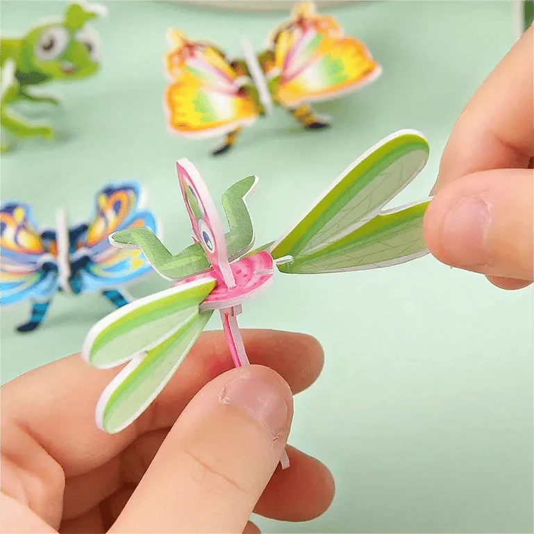 Kids 3D Puzzle Set Sturdy Cardboard Pop-Out Pieces
