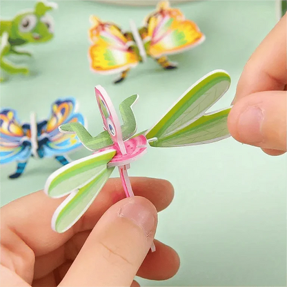 Kids 3D Puzzle Set Sturdy Cardboard Pop-Out Pieces
