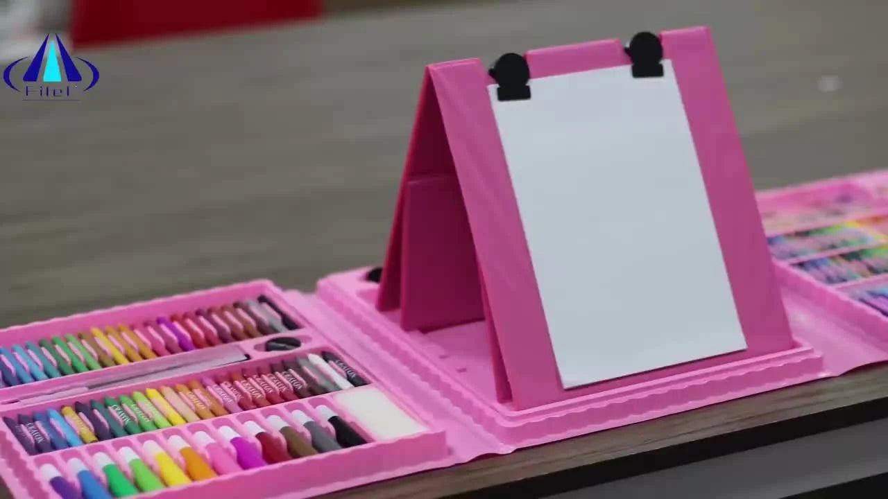 Kids Art Set 208 Piece Foldable Case & Easel