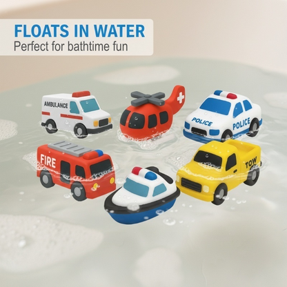 Kids Bath Toy Set Sealed Silicone Mold-Resistant 6-Piece