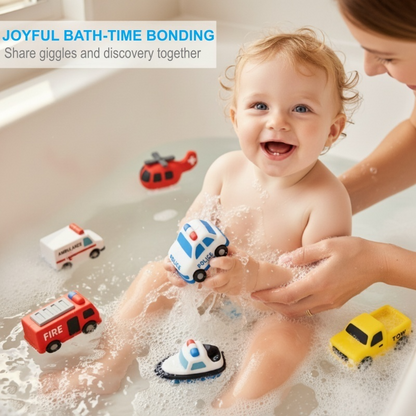 Kids Bath Toy Set Sealed Silicone Mold-Resistant 6-Piece