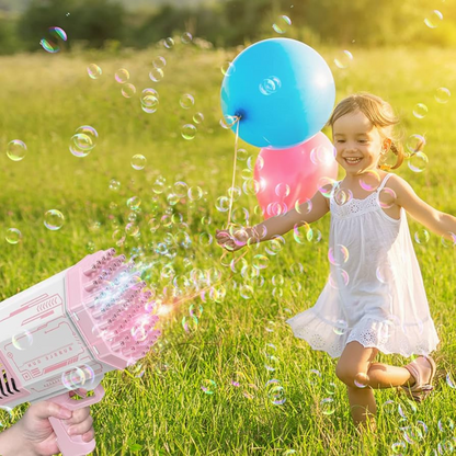 Kids Bubble Gun LED Lights Rechargeable 2-Hour Playtime