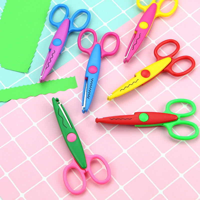Kids Craft Scissors Set Decorative Blades & Ergonomic Handles
