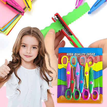 Kids Craft Scissors Set Decorative Blades & Ergonomic Handles