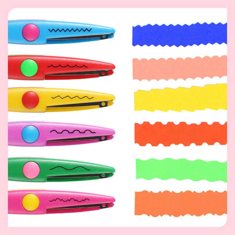 Kids Craft Scissors Set Decorative Blades & Ergonomic Handles