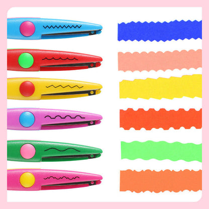 Kids Craft Scissors Set Decorative Blades & Ergonomic Handles