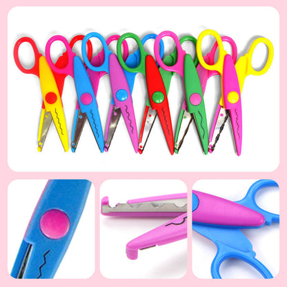Kids Craft Scissors Set Decorative Blades & Ergonomic Handles