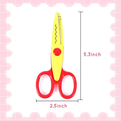 Kids Craft Scissors Set Decorative Blades & Ergonomic Handles