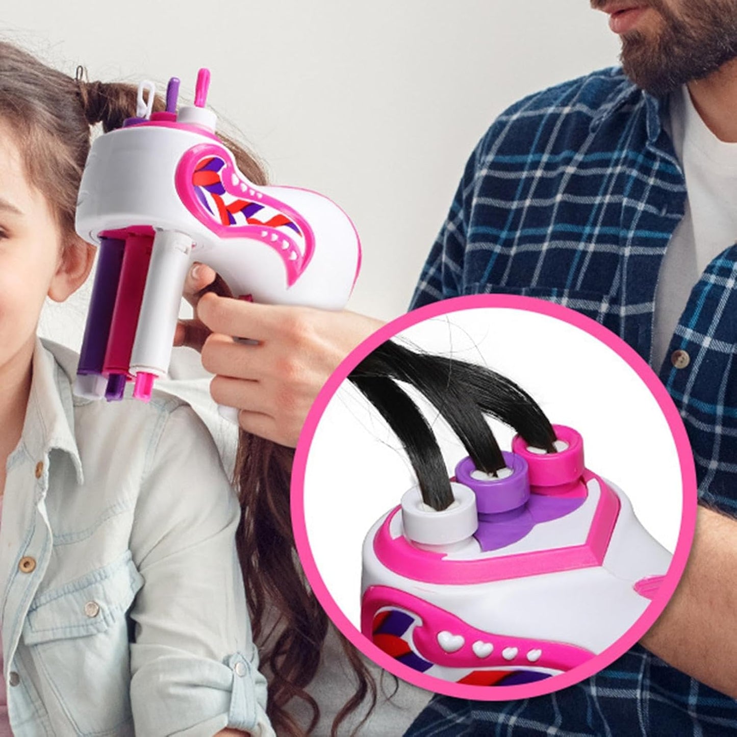 Kids Hair Braider Automatic One-Button Gentle On Hair