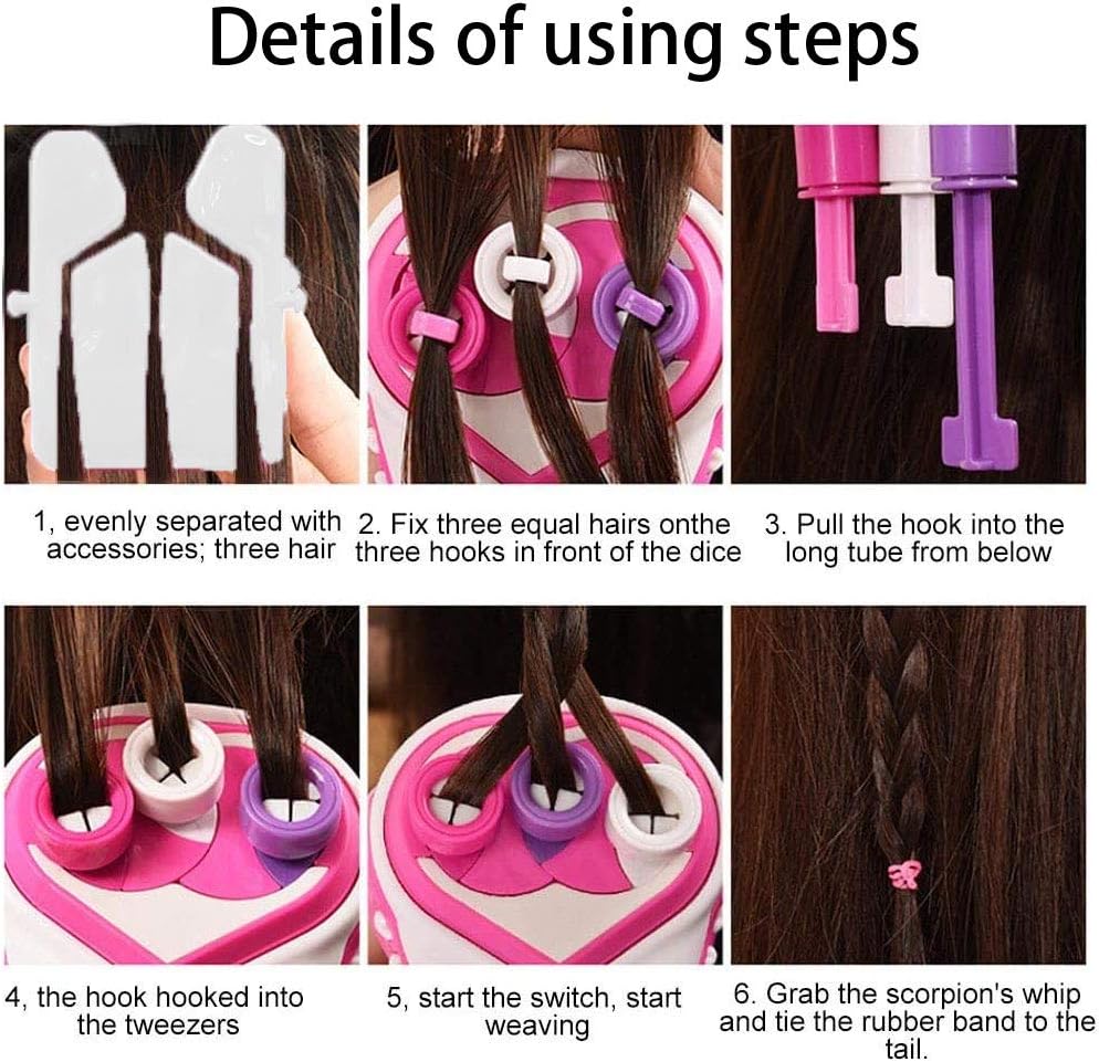 Kids Hair Braider Automatic One-Button Gentle On Hair