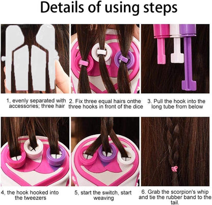 Kids Hair Braider Automatic One-Button Gentle On Hair