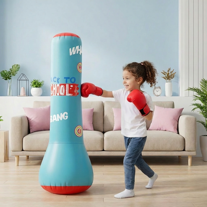 Kids Inflatable Punching Bag Shock-Absorbing Water-Fillable Base