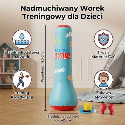 Kids Inflatable Punching Bag Shock-Absorbing Water-Fillable Base