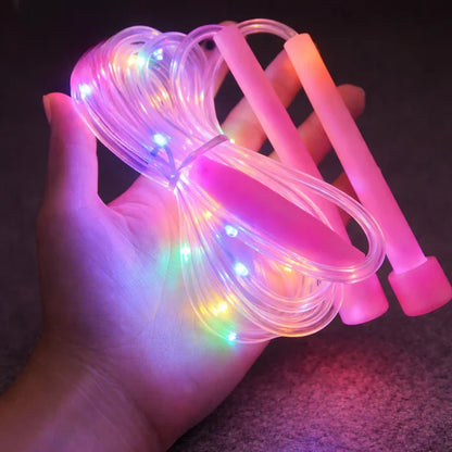 Kids Jump Rope LED Light Adjustable Non-Slip Handles