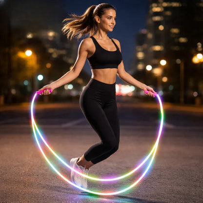 Kids Jump Rope LED Light Adjustable Non-Slip Handles