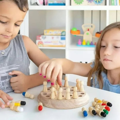 Kids Memory Game Wooden Non-Toxic Color Matching