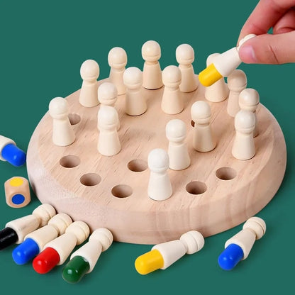 Kids Memory Game Wooden Non-Toxic Color Matching