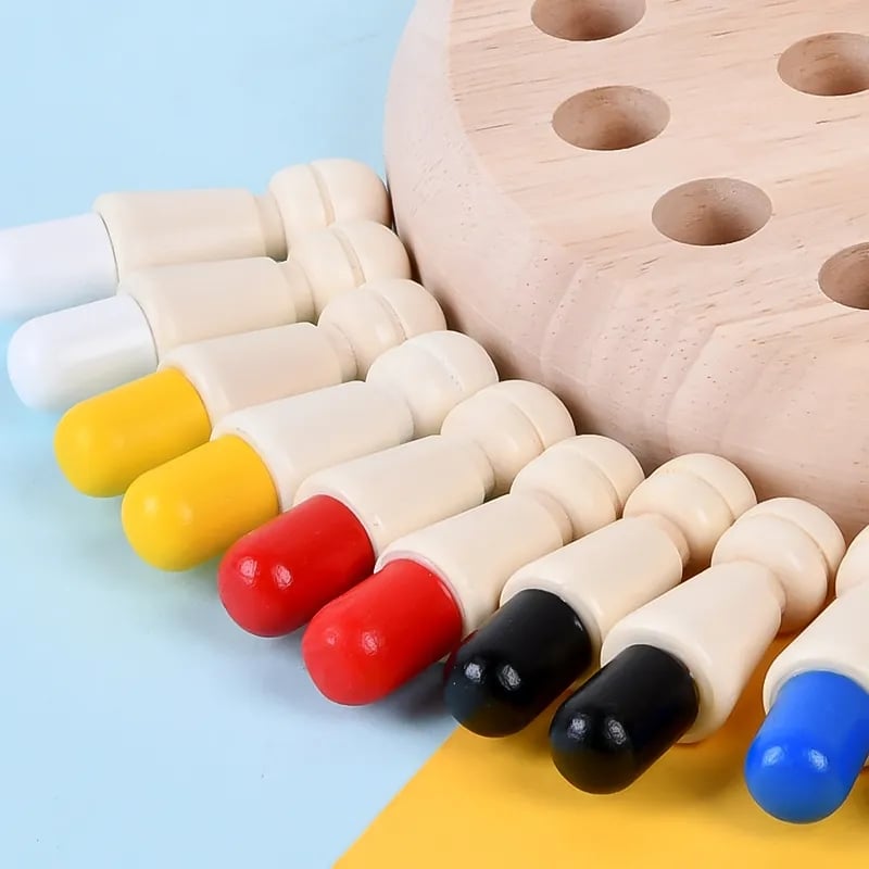 Kids Memory Game Wooden Non-Toxic Color Matching