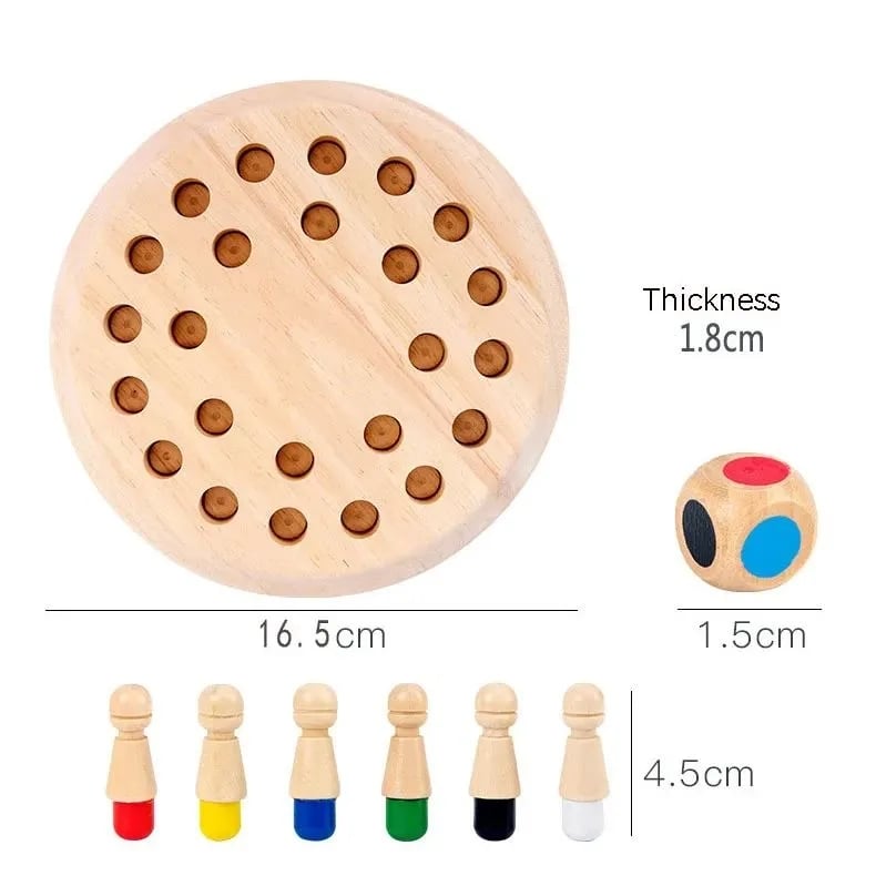 Kids Memory Game Wooden Non-Toxic Color Matching