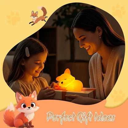 Kids Night Light Fox Soft Silicone USB Rechargeable Timer