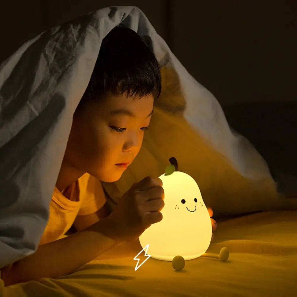 Kids Night Light Squishy Silicone Touch-Activated USB Rechargeable