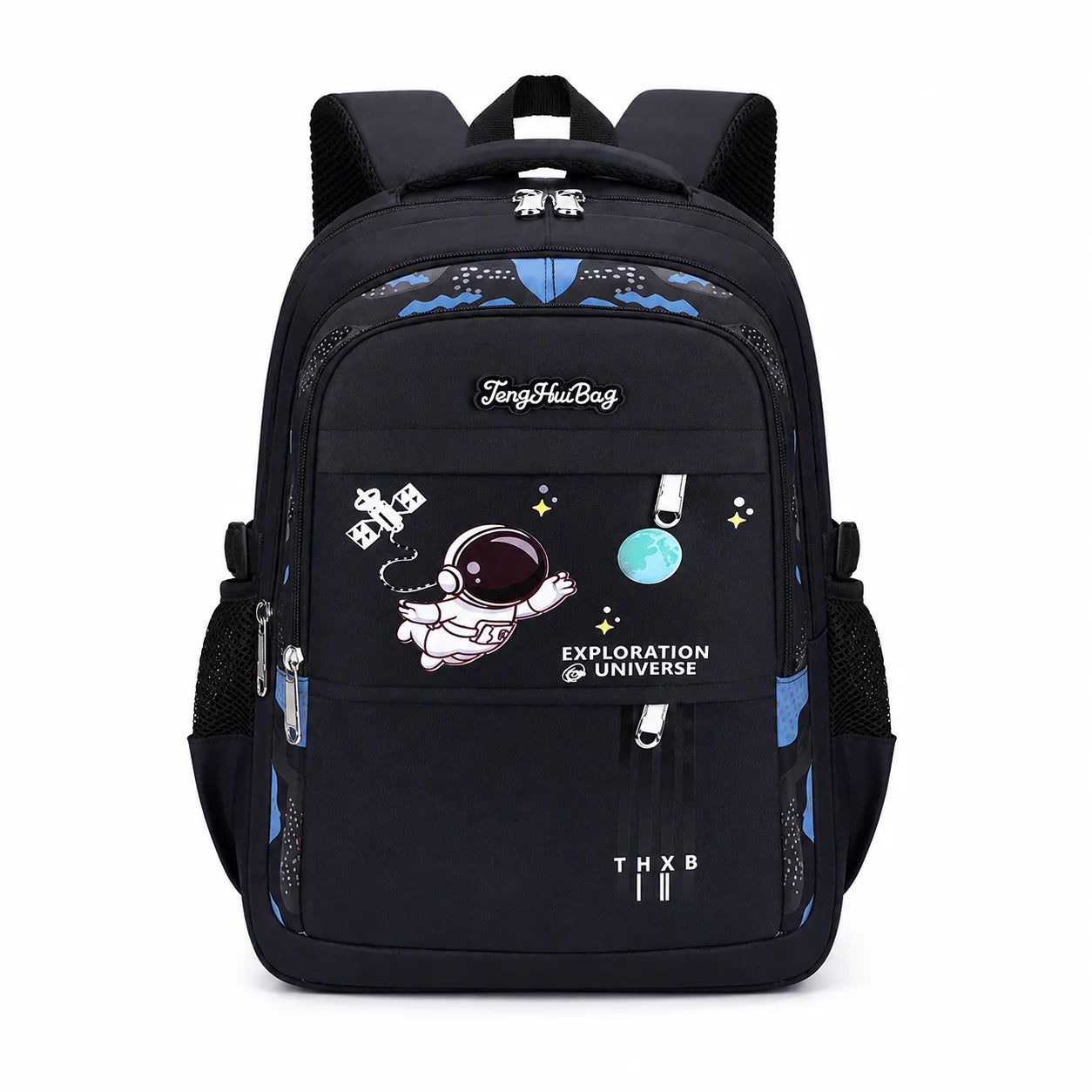 Kids School Backpack Astronaut Motif Water-Resistant & Padded Straps