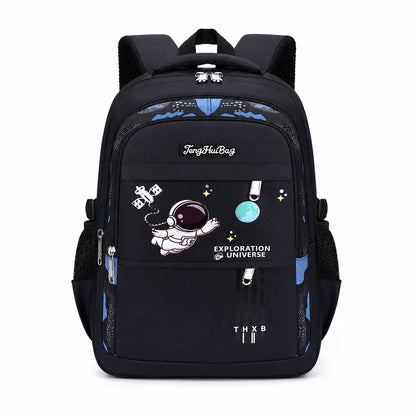 Kids School Backpack Astronaut Motif Water-Resistant & Padded Straps