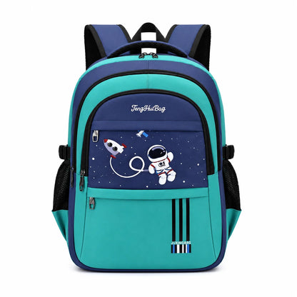 Kids School Backpack Astronaut Motif Water-Resistant & Padded Straps