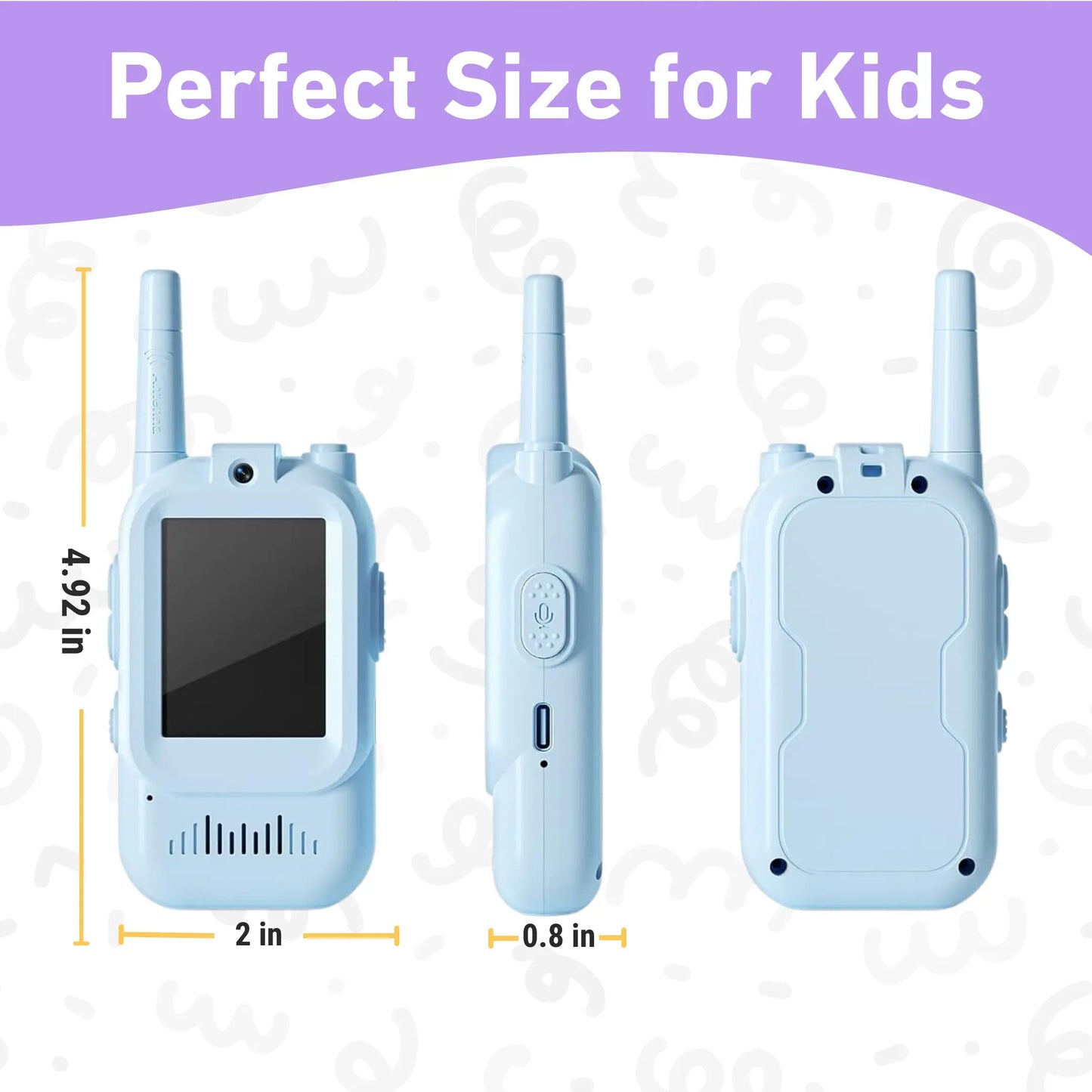 Kids Video Walkie-Talkie Set Live Video & Two-Way Voice