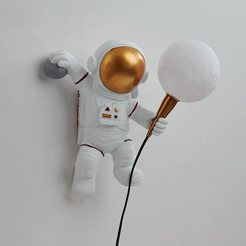 Kids Wall Light Astronaut Moon Glare-Free LED
