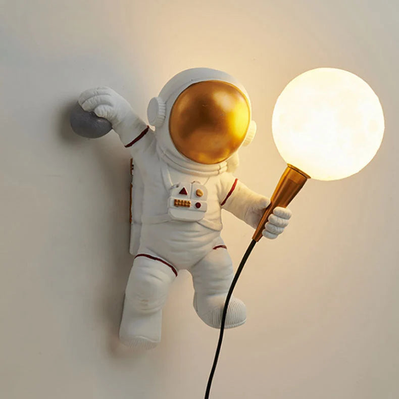 Kids Wall Light Astronaut Moon Glare-Free LED