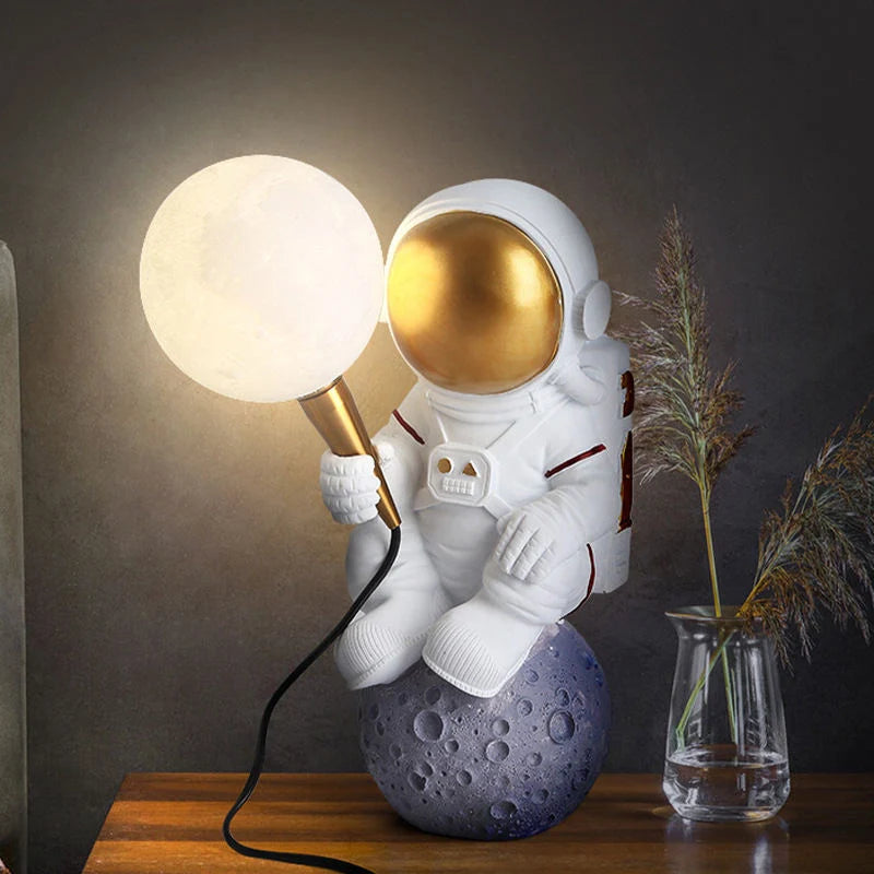 Kids Wall Light Astronaut Moon Glare-Free LED