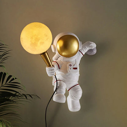 Kids Wall Light Astronaut Moon Glare-Free LED