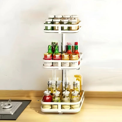 Kitchen Cabinet Organizer 360° Rotating Multi-Tier Space-Saving